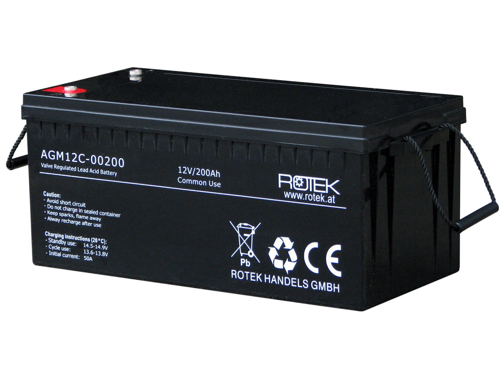 Wartungsfreie Bleisäure Batterie 12 V / 200 Ah, VRLA12-0200
