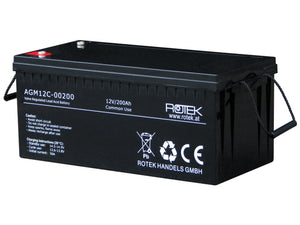 Wartungsfreie Bleisäure Batterie 12 V / 200 Ah, VRLA12-0200
