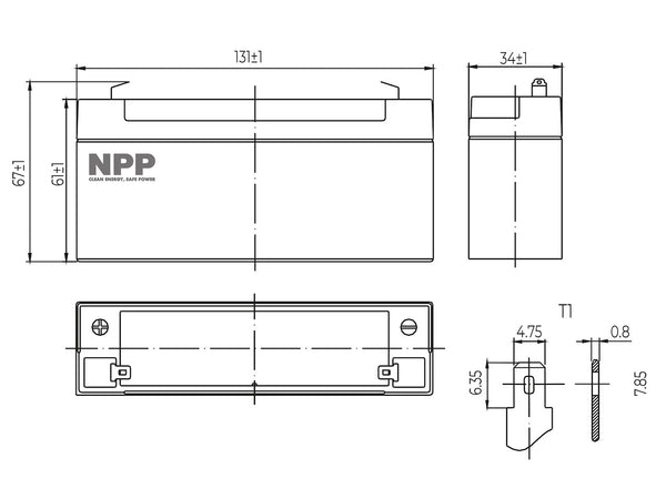 AGM06C-0003.2 6V 3.2Ah