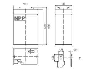 AGM06C-0005 6V 5Ah