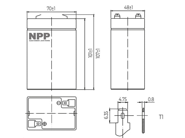 AGM06C-0005 6V 5Ah
