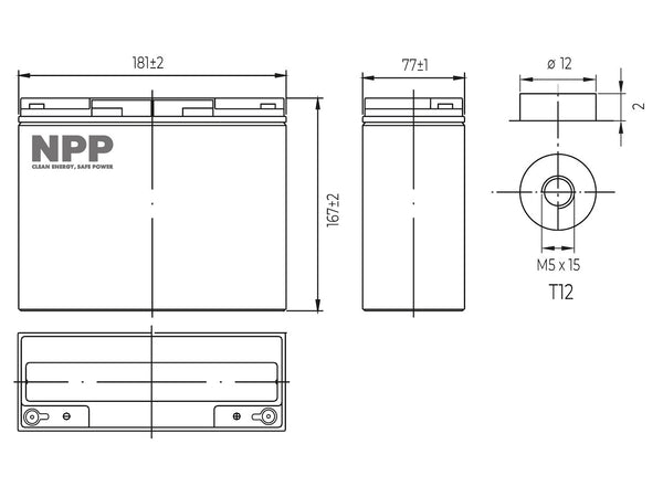 AGM12C-0020 Abmessungen