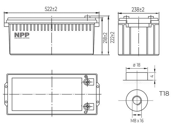 AGM12C-0200 Abmessungen