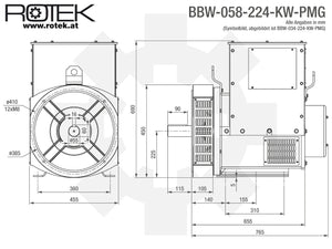 BBW-058-224-KW-PMG Abmessungen