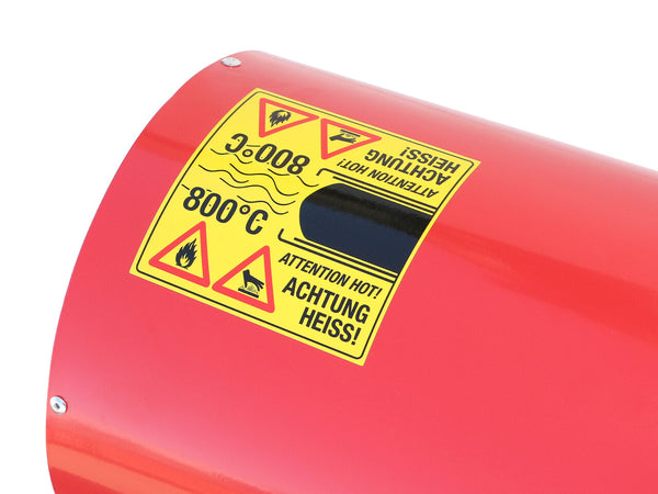 HG-50-230-TI Warnhinweis Heißluftauslass