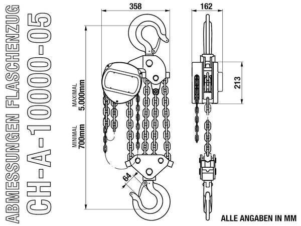 CH-A-10000-5 Abmessungen