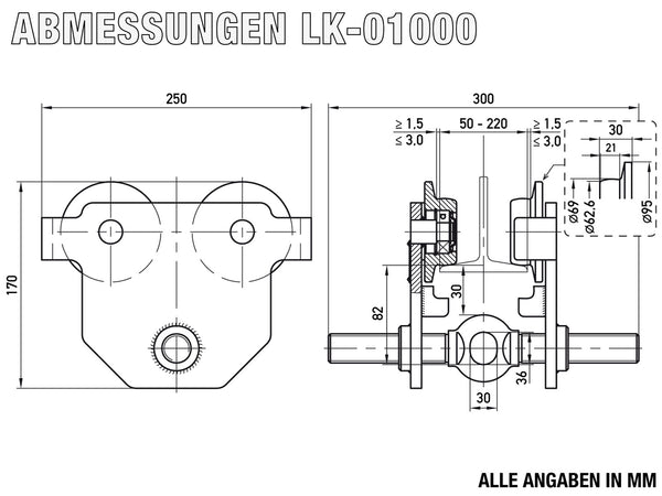 LK-01000 - Abmessungen
