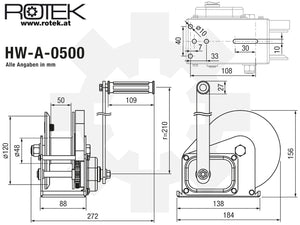 Konsolen-Seilwinde HW-A-0800-05