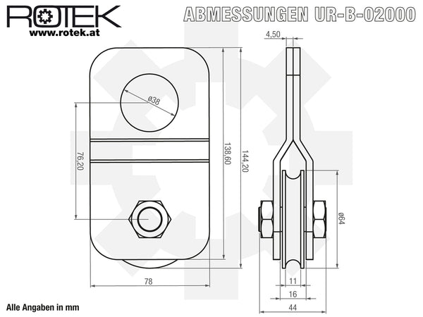 UR-B-2000 Abmessungen