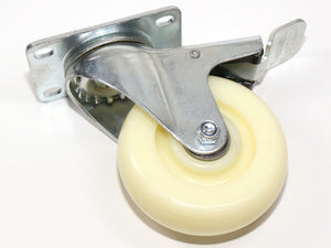 Nylon Geräterolle d100 mit Montageplatte, lenk- und feststellbar