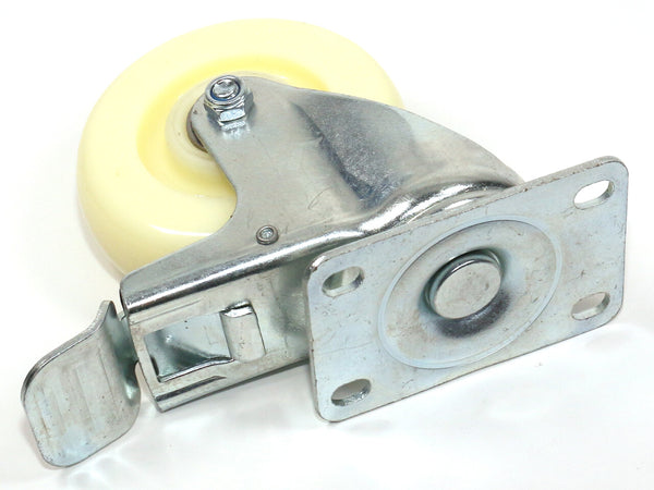 Nylon Geräterolle d100 mit Montageplatte, lenk- und feststellbar