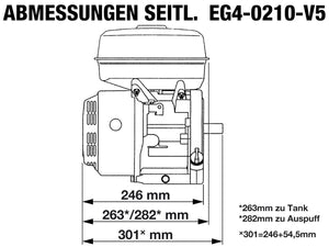 EG4-0210-5H Seitliche Abmessungen
