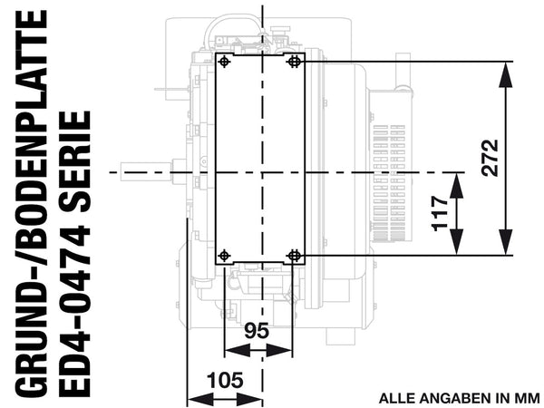 ED4-0474-5 Abmessungen Bodenplatte