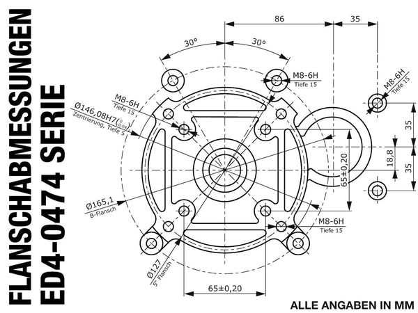 ED4-0474-5 Flanschabmessungen