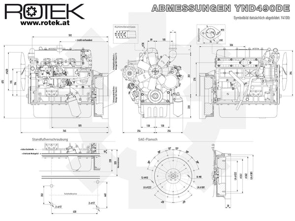 YND490-DE - Abmessungen