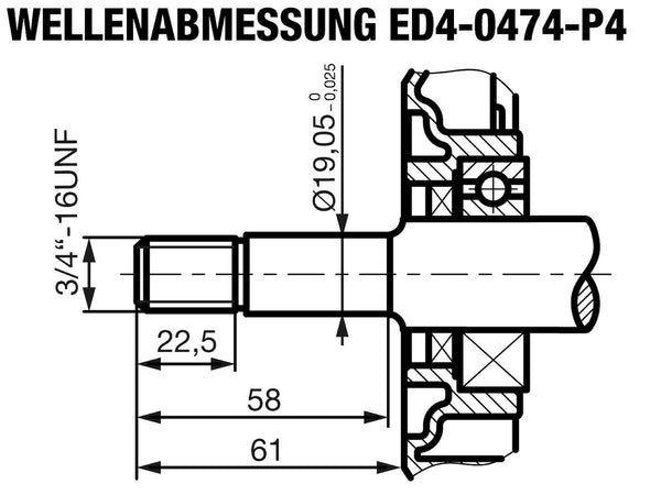 ED4-0474-5HE-P4A Motorwelle