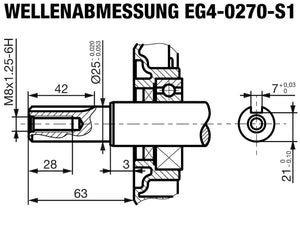 ROTEK luftgekühlter 1-Zylinder 4-Takt 270ccm Benzinmotor, EG4-0270-5HE-S1