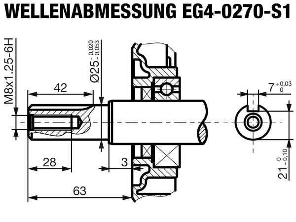 ROTEK luftgekühlter 1-Zylinder 4-Takt 270ccm Benzinmotor, EG4-0270-5HE-S1