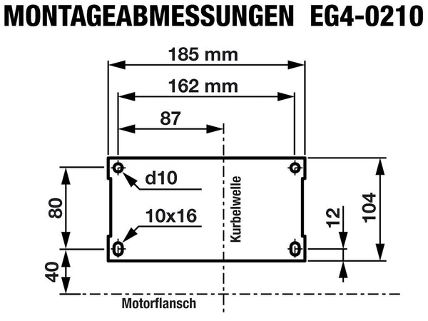 EG4-0210 Grundplatte Abmessungen