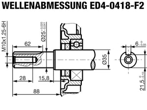 ED4-0418 Wellenabmessungen