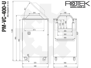PM-VC-400 Abmessungen
