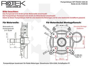 Pumpenkörper WP-TRASH-1300-26