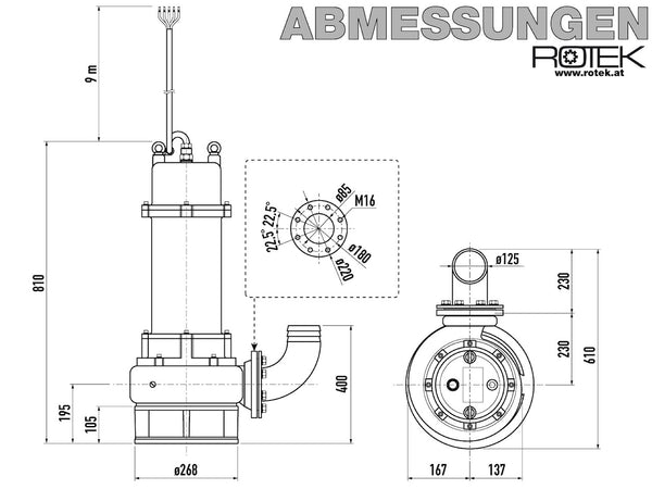 WPET-TCM-07.5kW-400 Abmessungen