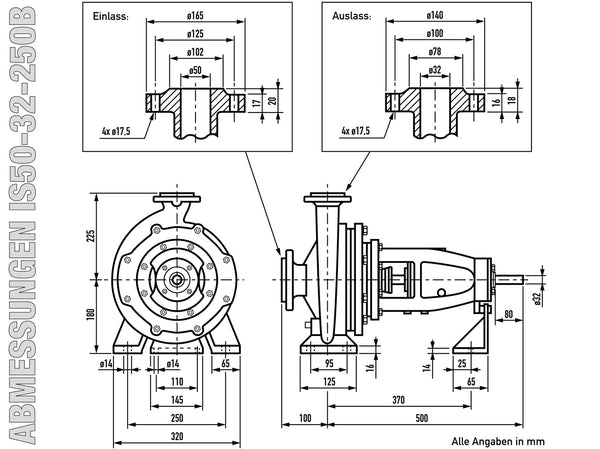 IS50-32-250B - Pumpenkennlinie