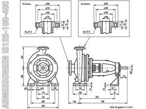 IS125-100-400 - Abmessungen
