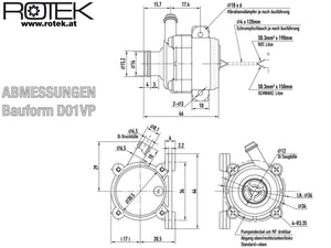 Lebensmittelechte Mini-Kreiselpumpe mit bürstenlosem Gleichstrommotor