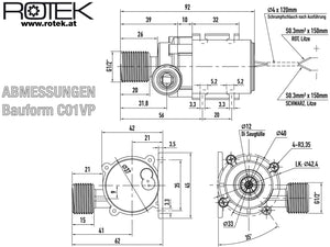 Lebensmittelechte Miniaturkreiselpumpe Chemiepumpe PC-Kühlung Mikropumpe Kreiselpumpe Pumpe