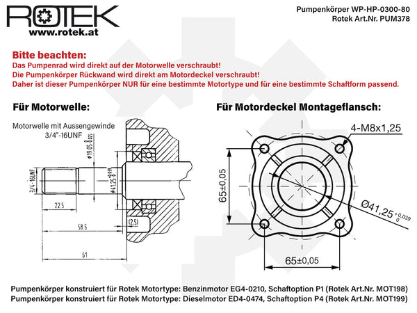 Pumpenkörper WP-HP-0300-80