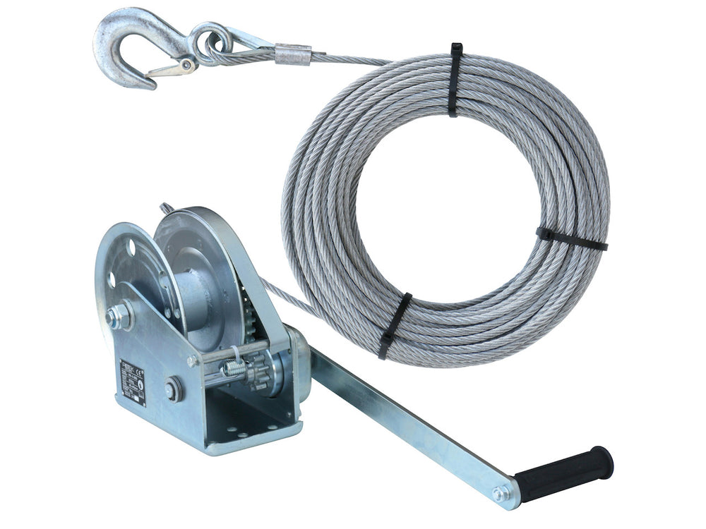 Konsolen-Seilwinde HW-A-0800 mit 20m langem Drahtseil - D5mm (7x19)