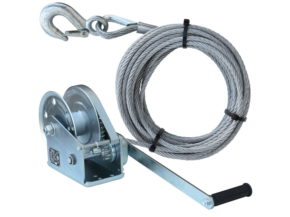 Konsolen-Seilwinde HW-A-0800 mit 10m langem Drahtseil - D6mm (7x19)