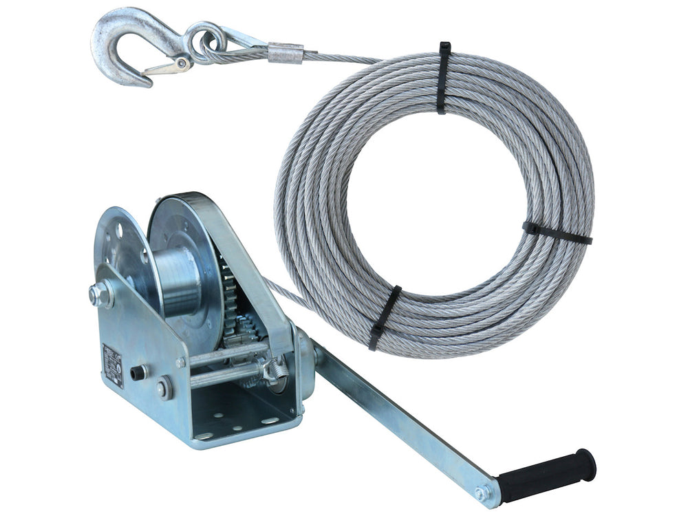 Konsolen-Seilwinde HW-A-1200 mit 20m langem Drahtseil - D5mm (7x19)
