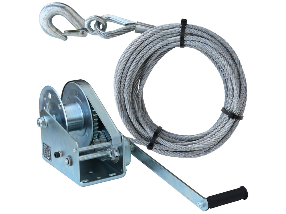 Konsolen-Seilwinde HW-A-1200 mit 10m langem Drahtseil - D6mm (7x19)