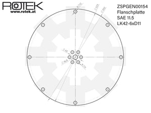 SAE Flanschplatte für SAE11.5 und Montagelochkreis 42mm