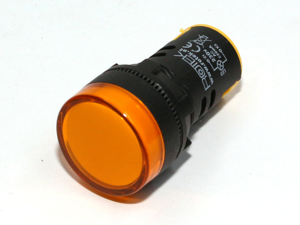Signalleuchte für Schaltschrankeinbau, 230VAC, GELB, Durchmesser 29mm