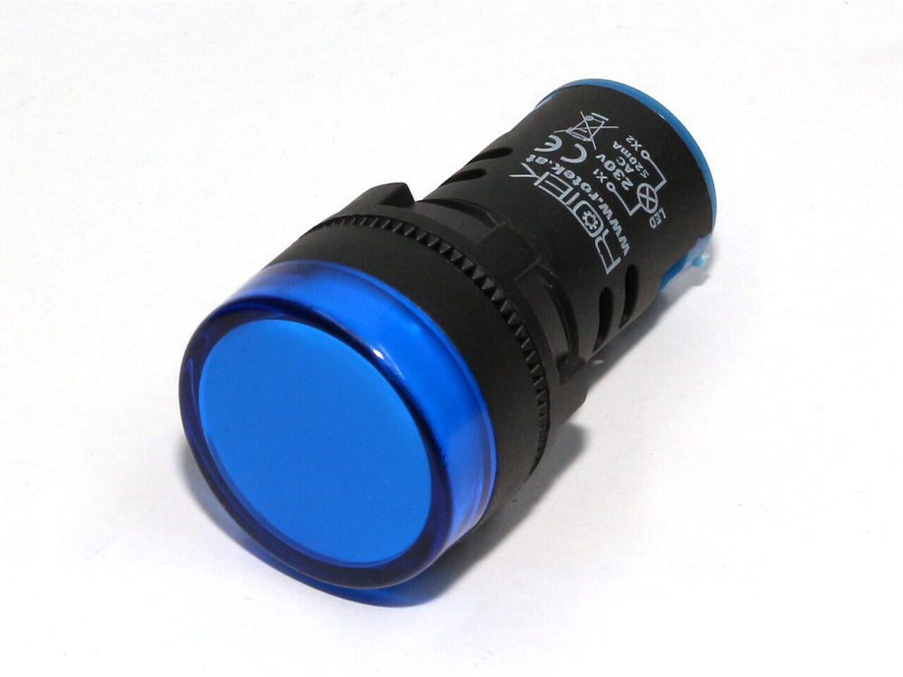 Signalleuchte für Schaltschrankeinbau, 230VAC, BLAU, Durchmesser 29mm