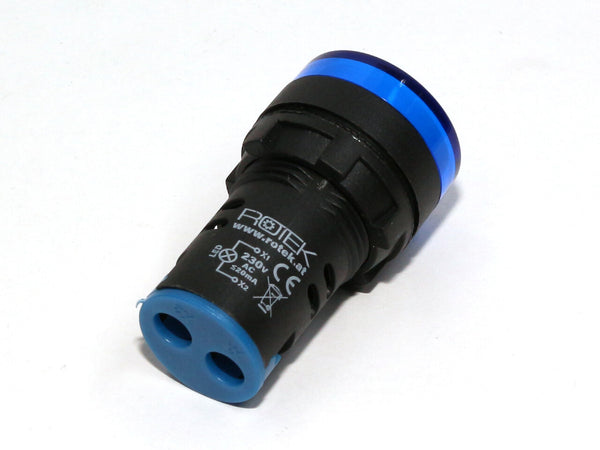 Signalleuchte für Schaltschrankeinbau, 230VAC, BLAU, Durchmesser 29mm