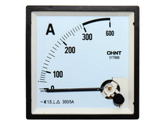 96x96mm 300A Amperemeter für Wechselstrom, Meßbereich 50-300A, Spitzenanzeige bis 600A