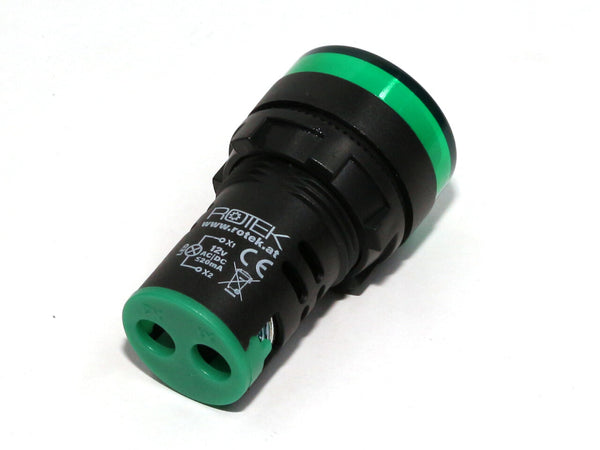 Signalleuchte für Schaltschrankeinbau, 12V AC/DC, GRÜN, Durchmesser 29mm