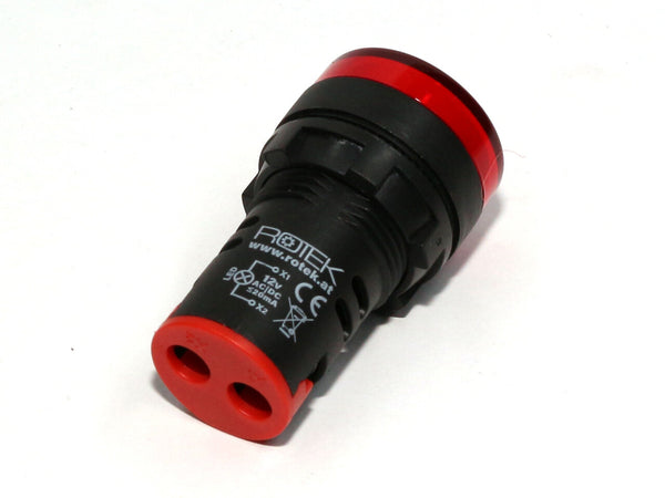 Signalleuchte für Schaltschrankeinbau, 12V AC/DC, ROT, Durchmesser 29mm