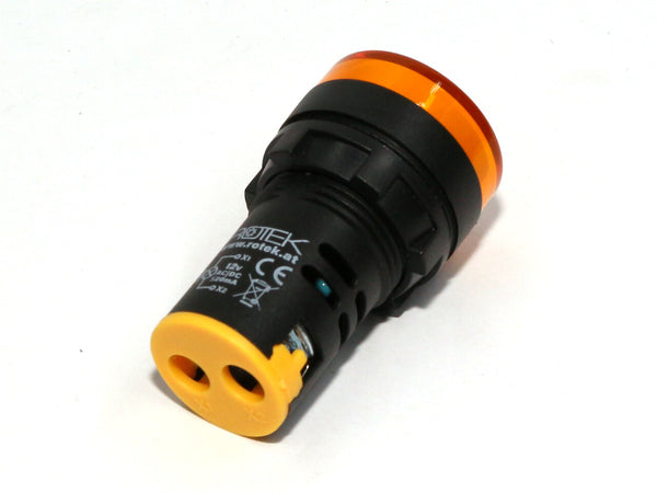 Signalleuchte für Schaltschrankeinbau, 12V AC/DC, GELB, Durchmesser 29mm