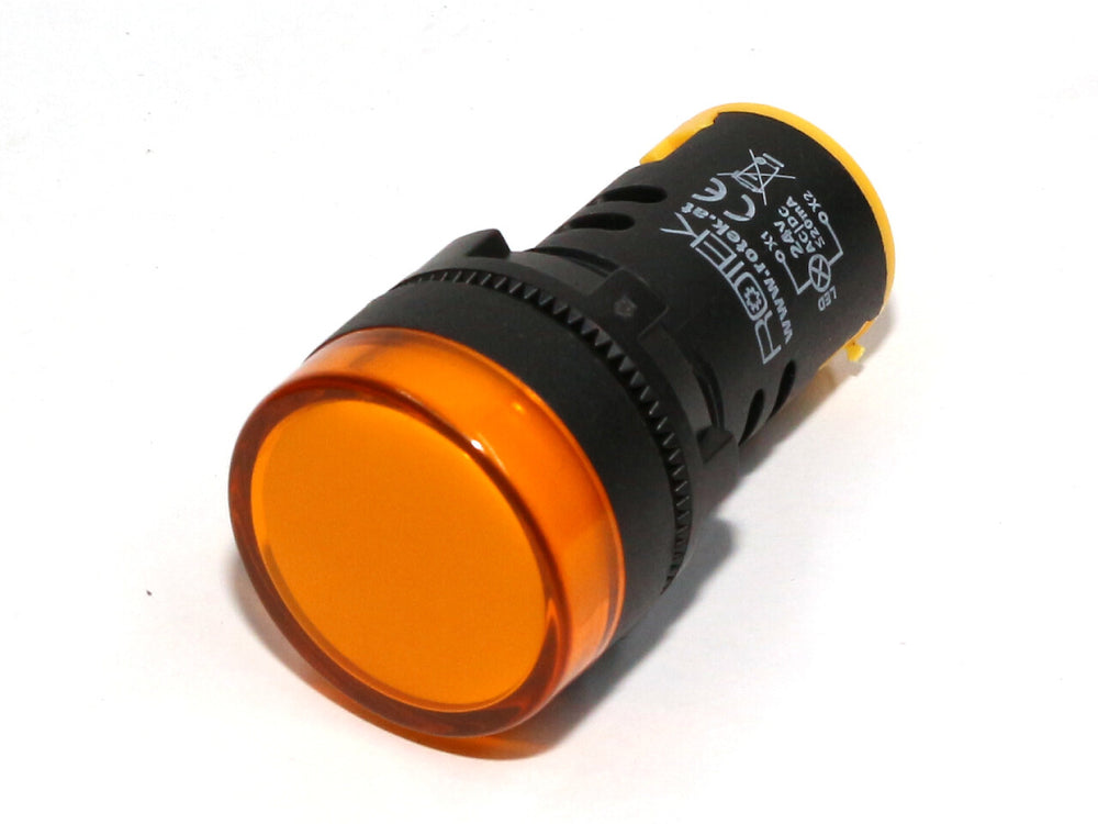 Signalleuchte für Schaltschrankeinbau, 24V AC/DC, GELB, Durchmesser 29mm