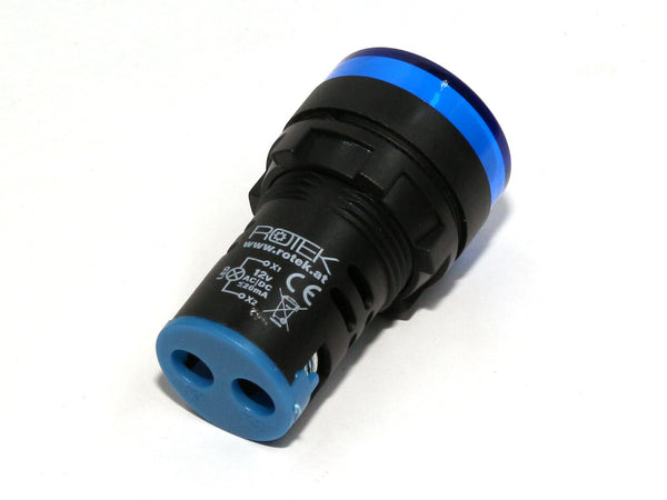 Signalleuchte für Schaltschrankeinbau, 12V AC/DC, BLAU, Durchmesser 29mm