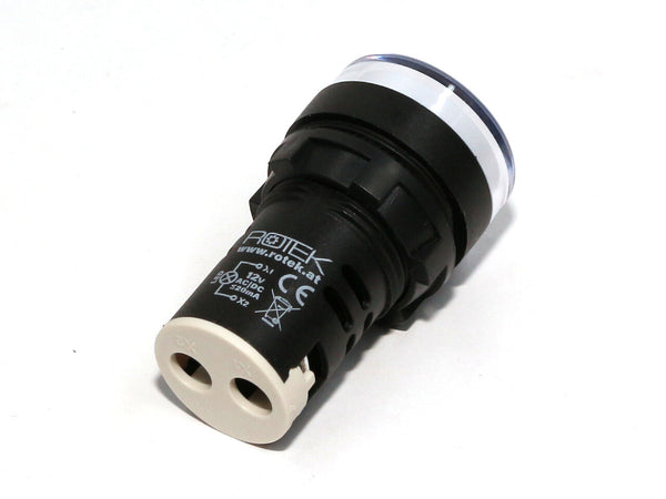 Signalleuchte für Schaltschrankeinbau, 12V AC/DC, WEISS, Durchmesser 29mm