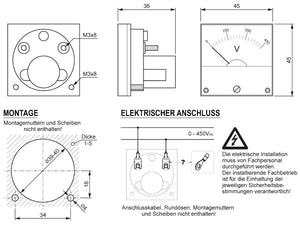 Voltmeter 400V Abmessungen