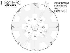 SAE11.5 Flanschplatte für BBW-034, BBW-058