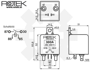 KFZ Relais 12V 300A